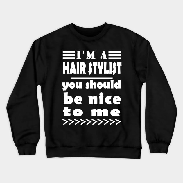 Hair barber barber beard care style saying Crewneck Sweatshirt by FindYourFavouriteDesign